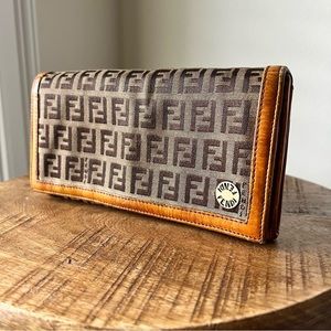 Zucca FF Logo Canvas Continental Wallet
